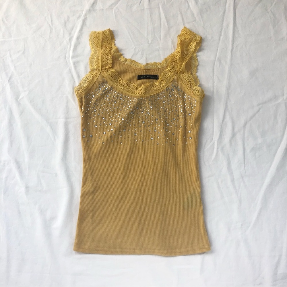 Y2K Mustard Yellow Tank